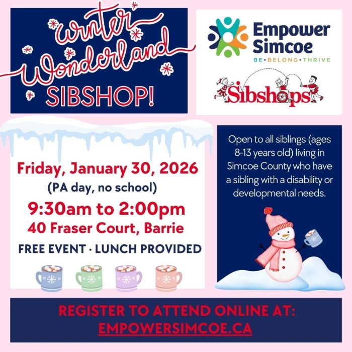 SibShops Event: January 30, 2026