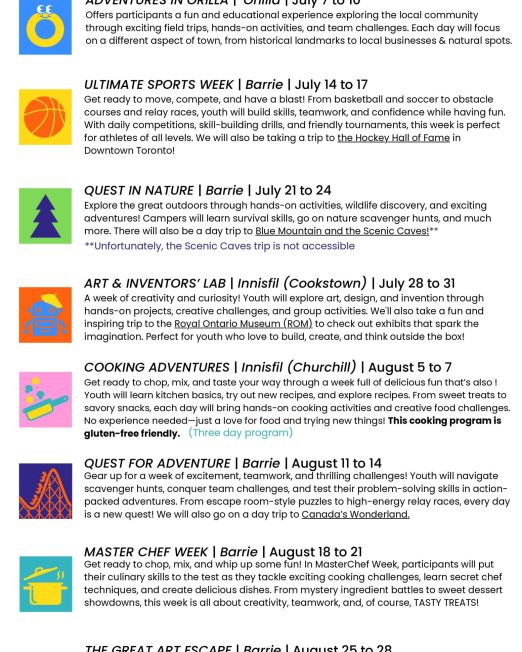Summer Youth Quest 2025 Program Descriptions (3)